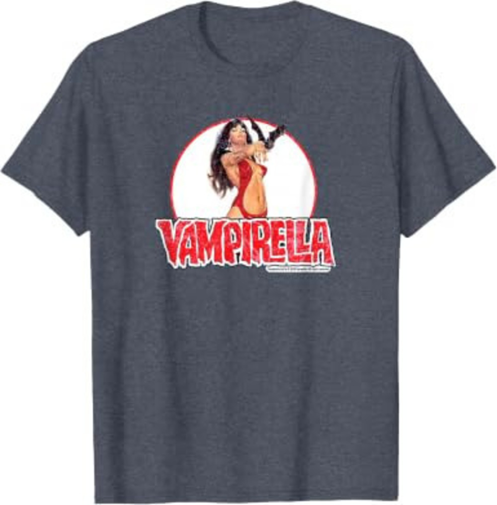 Vampirella _Classic Art_ T Shirt Heather Blue